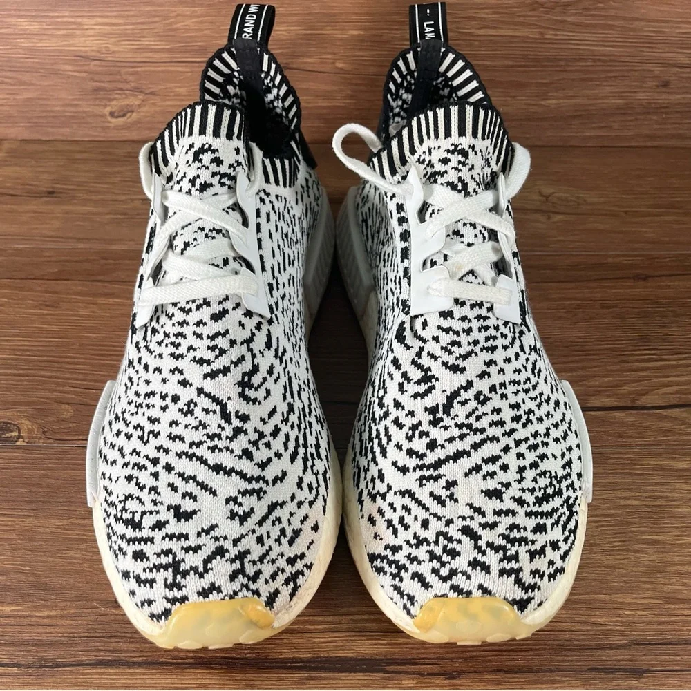 Adidas NMD R1 Primeknit‎ Athletic Sneakers Men’s Size 12 ‘Zebra Print’ Shoes